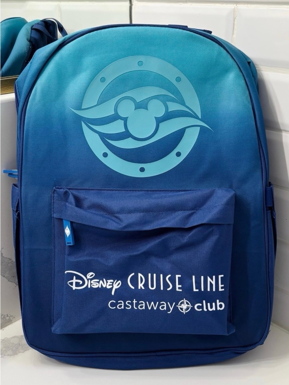 Disney Cruise Line Castaway Club Silver Blue Ombre Backpack